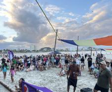 O espetáculo aconteceu no Palco Sunset, instalado no Morro do Cristo