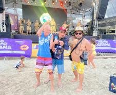 O espetáculo aconteceu no Palco Sunset, instalado no Morro do Cristo