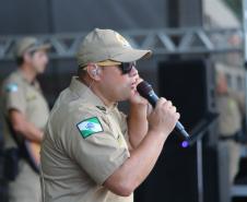 O espetáculo aconteceu no Palco Sunset, instalado no Morro do Cristo