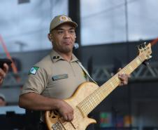 O espetáculo aconteceu no Palco Sunset, instalado no Morro do Cristo