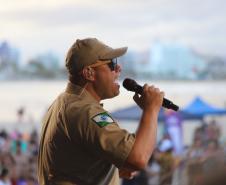 O espetáculo aconteceu no Palco Sunset, instalado no Morro do Cristo