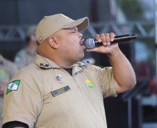 O espetáculo aconteceu no Palco Sunset, instalado no Morro do Cristo