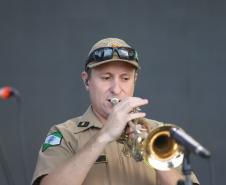 O espetáculo aconteceu no Palco Sunset, instalado no Morro do Cristo
