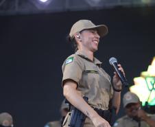 O espetáculo aconteceu no Palco Sunset, instalado no Morro do Cristo