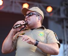 O espetáculo aconteceu no Palco Sunset, instalado no Morro do Cristo