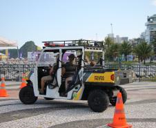 Cinto afivelado e sorriso no rosto: a “Voltinha UTV PMPR” conquista a criançada no litoral