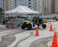 Cinto afivelado e sorriso no rosto: a “Voltinha UTV PMPR” conquista a criançada no litoral