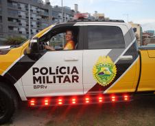 Cinto afivelado e sorriso no rosto: a “Voltinha UTV PMPR” conquista a criançada no litoral