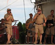 Comandante-geral da PMPR prestigia Banda de Música da PMPR na Arena Mundo RIC em Caiobá