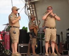 Comandante-geral da PMPR prestigia Banda de Música da PMPR na Arena Mundo RIC em Caiobá