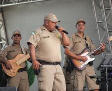 Comandante-geral da PMPR prestigia Banda de Música da PMPR na Arena Mundo RIC em Caiobá