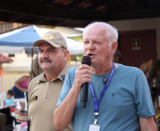 Banda da PMPR transforma a Colônia de Férias em um verdadeiro show de alegria
