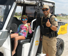UTVs aproximam PMPR das famílias em Ipanema, Pontal do Paraná.