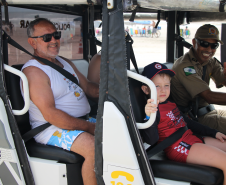 UTVs aproximam PMPR das famílias em Ipanema, Pontal do Paraná.