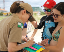UTVs aproximam PMPR das famílias em Ipanema, Pontal do Paraná.
