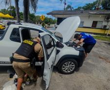 Monitoramento do Olho Vivo leva PMPR a recuperar no Litoral carro furtado em São Paulo