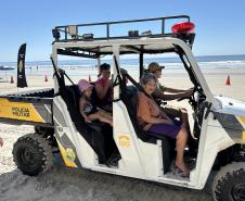 Voltinha UTV PMPR aproxima Polícia Militar da comunidade em ação educativa em Guaratuba