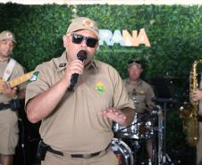 Banda da PMPR encanta público em apresentação inédita na Ilha do Mel
