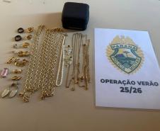 PMPR recupera joias furtadas em residências de Pontal do Sul
