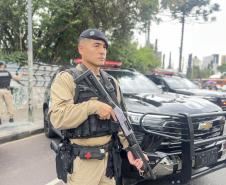 A atuação da PMPR teve início ainda nas primeiras horas da manhã, com reforço no policiamento desde as 8h até as 22H