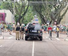 A atuação da PMPR teve início ainda nas primeiras horas da manhã, com reforço no policiamento desde as 8h até as 22H