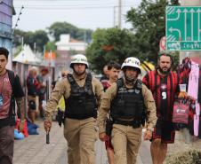 A atuação da PMPR teve início ainda nas primeiras horas da manhã, com reforço no policiamento desde as 8h até as 22H