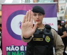 PMPR e Forças de Segurança Intensificam Ações de Proteção à Mulher durante evento da SESP no Shopping Estação
