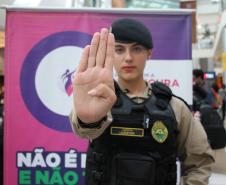 PMPR e Forças de Segurança Intensificam Ações de Proteção à Mulher durante evento da SESP no Shopping Estação
