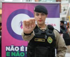 PMPR e Forças de Segurança Intensificam Ações de Proteção à Mulher durante evento da SESP no Shopping Estação