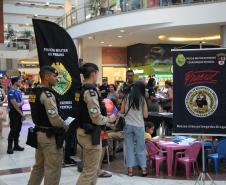 PMPR e Forças de Segurança Intensificam Ações de Proteção à Mulher durante evento da SESP no Shopping Estação