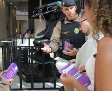 PMPR e Forças de Segurança Intensificam Ações de Proteção à Mulher durante evento da SESP no Shopping Estação