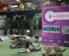 PMPR e Forças de Segurança Intensificam Ações de Proteção à Mulher durante evento da SESP no Shopping Estação