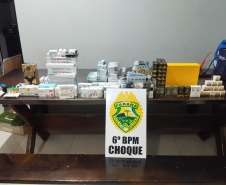 PMPR apreende medicamentos e anabolizantes avaliados em R$ 200 mil em Cascavel