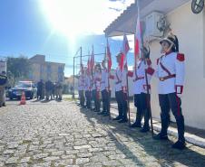  O ato marcou a entrega do comando do tenente-coronel Luiz Alexandre Murbach Soares ao major Paulo Fernando Pires Ribeiro