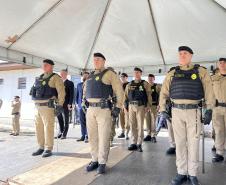  O ato marcou a entrega do comando do tenente-coronel Luiz Alexandre Murbach Soares ao major Paulo Fernando Pires Ribeiro