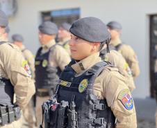  O ato marcou a entrega do comando do tenente-coronel Luiz Alexandre Murbach Soares ao major Paulo Fernando Pires Ribeiro