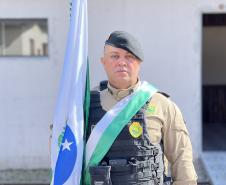  O ato marcou a entrega do comando do tenente-coronel Luiz Alexandre Murbach Soares ao major Paulo Fernando Pires Ribeiro