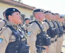  O ato marcou a entrega do comando do tenente-coronel Luiz Alexandre Murbach Soares ao major Paulo Fernando Pires Ribeiro