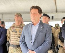  O ato marcou a entrega do comando do tenente-coronel Luiz Alexandre Murbach Soares ao major Paulo Fernando Pires Ribeiro
