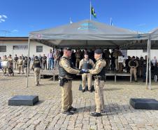 O ato marcou a entrega do comando do tenente-coronel Luiz Alexandre Murbach Soares ao major Paulo Fernando Pires Ribeiro