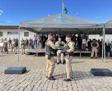  O ato marcou a entrega do comando do tenente-coronel Luiz Alexandre Murbach Soares ao major Paulo Fernando Pires Ribeiro