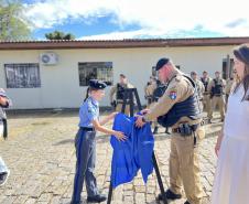  O ato marcou a entrega do comando do tenente-coronel Luiz Alexandre Murbach Soares ao major Paulo Fernando Pires Ribeiro