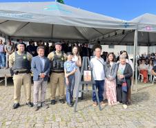  O ato marcou a entrega do comando do tenente-coronel Luiz Alexandre Murbach Soares ao major Paulo Fernando Pires Ribeiro