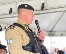  O ato marcou a entrega do comando do tenente-coronel Luiz Alexandre Murbach Soares ao major Paulo Fernando Pires Ribeiro