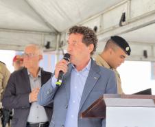  O ato marcou a entrega do comando do tenente-coronel Luiz Alexandre Murbach Soares ao major Paulo Fernando Pires Ribeiro