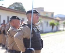  O ato marcou a entrega do comando do tenente-coronel Luiz Alexandre Murbach Soares ao major Paulo Fernando Pires Ribeiro