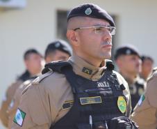  O ato marcou a entrega do comando do tenente-coronel Luiz Alexandre Murbach Soares ao major Paulo Fernando Pires Ribeiro