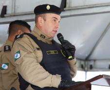  O ato marcou a entrega do comando do tenente-coronel Luiz Alexandre Murbach Soares ao major Paulo Fernando Pires Ribeiro