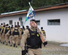  O ato marcou a entrega do comando do tenente-coronel Luiz Alexandre Murbach Soares ao major Paulo Fernando Pires Ribeiro