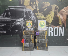 PMPR e PF apreendem mais de 200 kg de maconha e prendem dois homens em Perobal